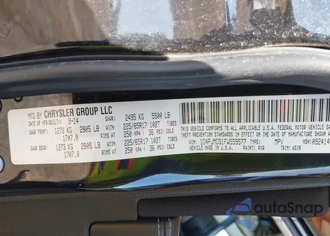 2015 Jeep Cherokee Latitude z USA, uszkodzony, nr VIN 1C4PJMCS1FW559577